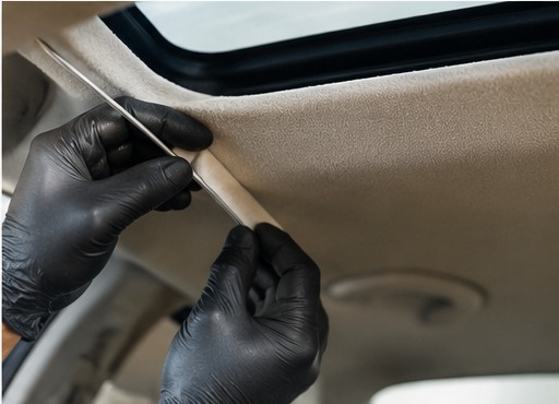 Recuperação da forração de teto solar automotivo
